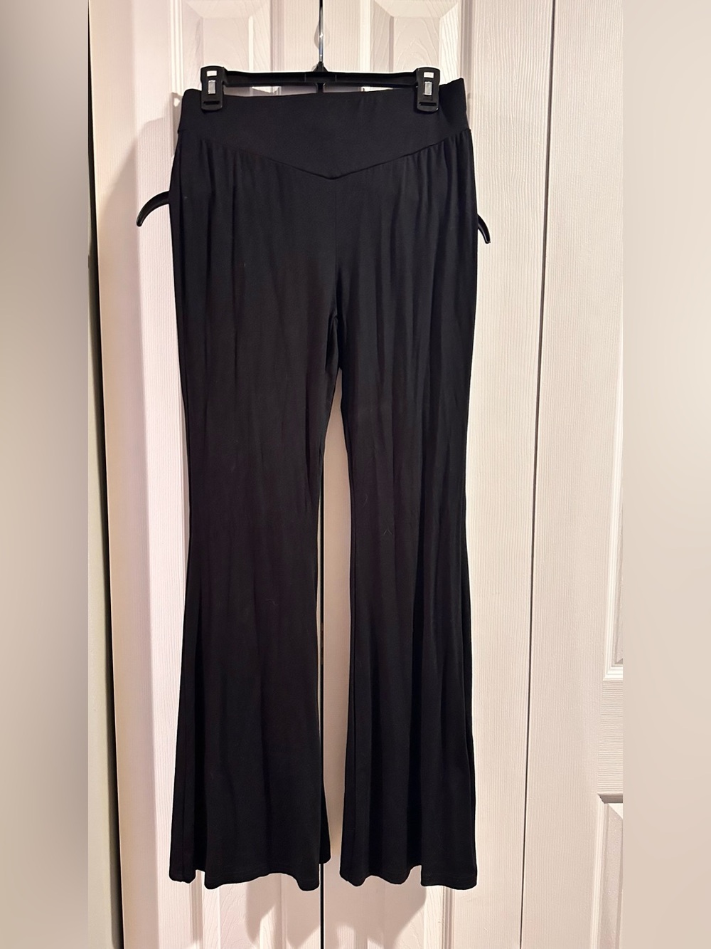 SHEIN Black Boot Cut Flare Stretch Pants